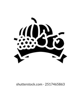 harvest fair autumn glyph icon vector. harvest fair autumn sign. isolated symbol illustration