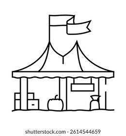 harvest fair autumn line icon vector. harvest fair autumn sign. isolated contour symbol black illustration