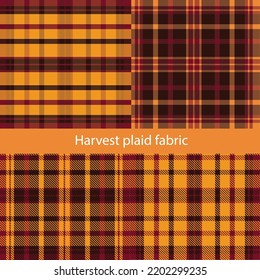 Harvest Fall Tartan Checked Seamless Vector Texture For Clothing , Textile And Packing, Apparels