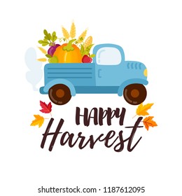 Harvest festival hand drawing card or banner
