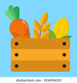 harvest flat icon illustration of vector graphic