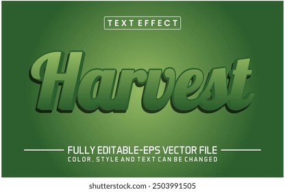 Harvest green font Text effect editable