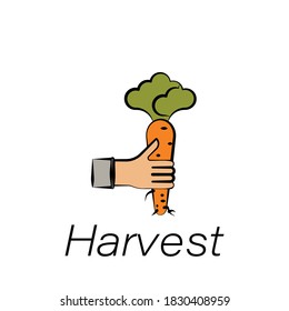 Ernte Hand zeichnen Symbol. Element der landwirtschaftlichen Illustrationssymbole. Zeichen und Symbole können für Web, Logo, mobile App, UI, UX verwendet werden