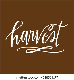 Harvest hand-lettering