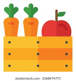 Harvest icon in flat style. Vector illustration, suitable for logo, web, graphic design, illustration, sticker, books, etc