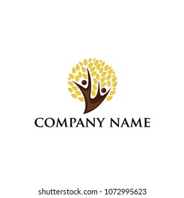 harvest icon, gold leaf logo template