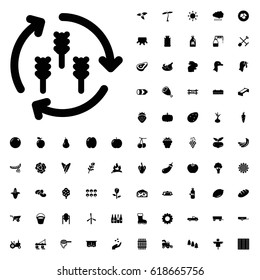 Harvest icon illustration isolated vector. agriculture icons vector set on white background.