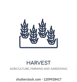 Harvest icon. Harvest linear symbol design from Agriculture, Farming and Gardening collection. Simple outline element vector illustration on white background.