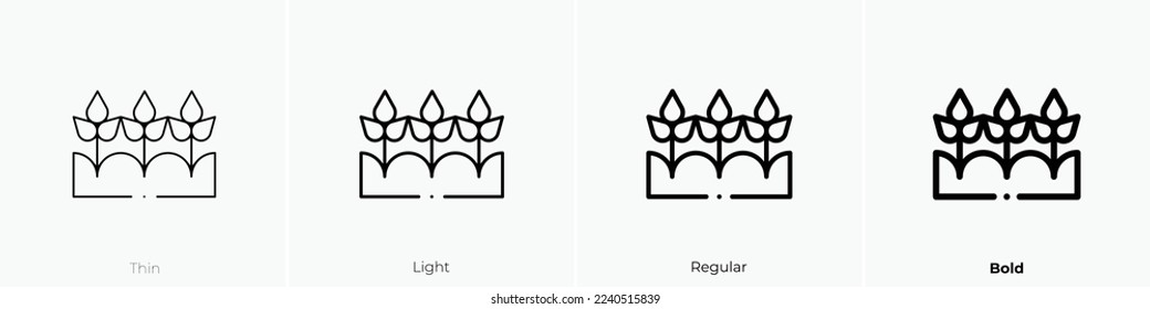 harvest icon. Thin, Light Regular And Bold style design isolated on white background
