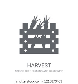 Harvest icon. Trendy Harvest logo concept on white background from Agriculture Farming and Gardening collection. Suitable for use on web apps, mobile apps and print media.