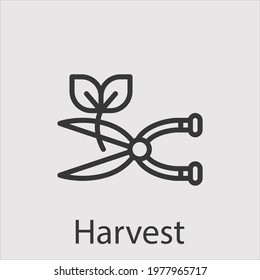 harvest icon vector icon.Editable stroke.linear style sign for use web design and mobile apps,logo.Symbol illustration.Pixel vector graphics - Vector
