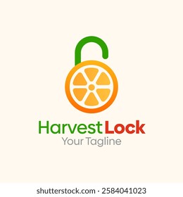 Harvest Lock Logo Design Template. Good for Business, Agency, Community and Organization