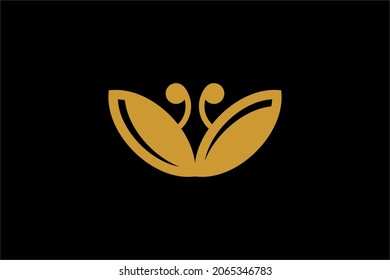Harvest logo design vector. Leaf circle abstract design for agriculture company.