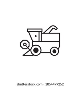 Harvest machine outline icon style illustration. EPS 10 File