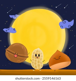 Harvest Moon Festival with Cute Nuts