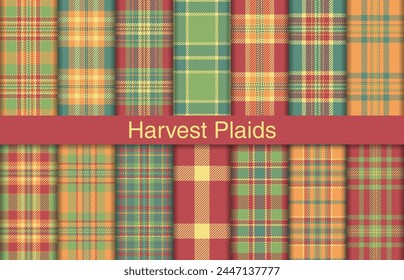 Harvest plaid bundles, textile design, checkered fabric pattern for shirt, dress, suit, wrapping paper print, invitation and gift card.