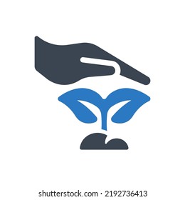 Icono de protección de cosecha (ilustración simple vectorial)