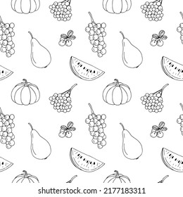 Recolectar ilustraciones vectoriales sin fisuras, dibujo manual