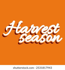 Harvest Season orange autumn lettering