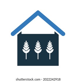 Almacén de cosecha, icono de almacén. Ilustración vectorial simple editable.