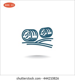 Harvest straw icon Vector