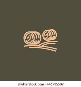  Harvest straw icon Vector.