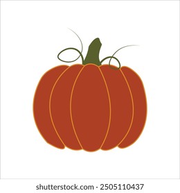 Harvest styled pumpkin. Vector illustration