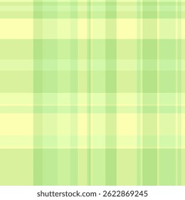 Harvest tartan fabric pattern, event plaid check textile. Horizontal vector background seamless texture in green and lime colors palette.