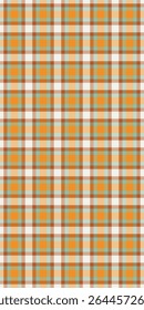 Colheita de fundo de vetor de textura, luxuoso xadrez tartan sem costura. Tecido de verificação de padrão têxtil usado na paleta de cores laranja e pastel.