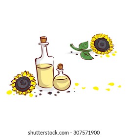 Harvest time. Hand drawn vector illustration. Isolated on white.