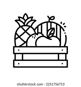 Harvest vector icon black outline style.Can be use for wedding invitation, card design and background design