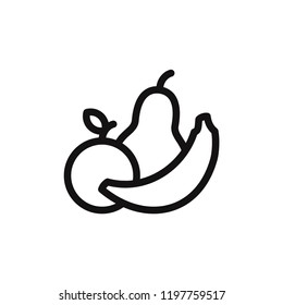 Harvest vector icon. Fruit symbol