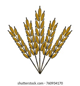 Harvest of wheat symbol