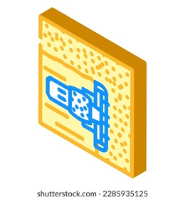 harvester harvesting wheat field isometric icon vector. harvester harvesting wheat field sign. isolated symbol illustration