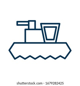 Harvester. Icon of a rural huge tractor for harvesting grain and wheat. Vector web outline thin line illustration on white background with editable stroke.