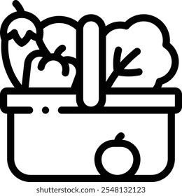harvester icon. Thin Linear Style Design Isolated On White Background