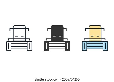 Harvester icons  symbol vector elements for infographic web