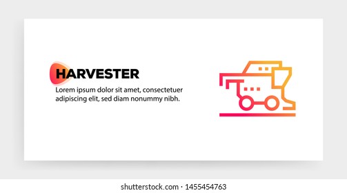 HARVESTER AND ILLUSTRATION ICON CONCEPT