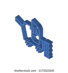 Harvester isometric left top view 3D icon