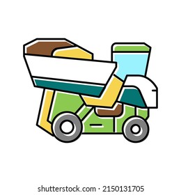 harvester tractor for olives color icon vector. harvester tractor for olives sign. isolated symbol illustration
