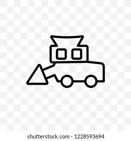 Harvester vector linear icon isolated on transparent background, Harvester transparency concept can be used for web and mobile