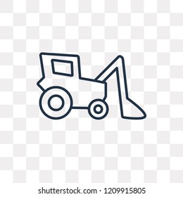 Harvester vector outline icon isolated on transparent background, high quality linear Harvester transparency concept can be used web and mobile