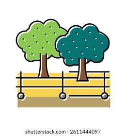 harvesting berries on field color icon vector. harvesting berries on field sign. isolated symbol illustration