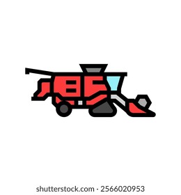 harvesting combine robot harvests color icon vector. harvesting combine robot harvests sign. isolated symbol illustration