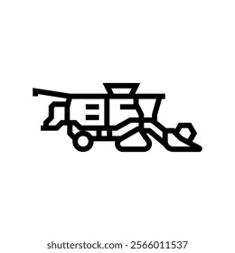 harvesting combine robot harvests line icon vector. harvesting combine robot harvests sign. isolated contour symbol black illustration