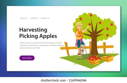 Harvesting flat poster