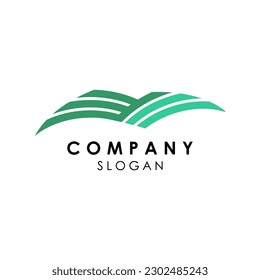 Harvesting logo fields green nature landscaping farmer vector free royalty image download 