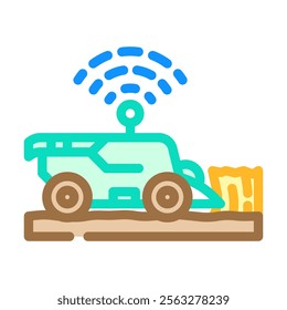 harvesting machine agri tech color icon vector. harvesting machine agri tech sign. isolated symbol illustration