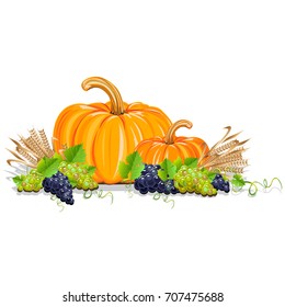 Harvesting realistic still life. Color vector illustration