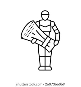harvesting robot line icon vector. harvesting robot sign. isolated contour symbol black illustration